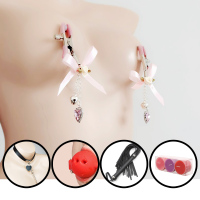 吉祥小炮情趣用品SM女用乳夹阴夹惩罚阴帝夹调情玩具乳头房趣铃铛可爱 钻石蝴蝶结+铃铛蝴蝶结(各一对)