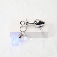 吉祥小炮肛塞灌肠深喉肛门性用品屁眼插入尾巴母狗情趣SM乳夹套装 闪烁灯泡肛塞,中号 (直径2.7cm)