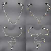 吉祥小炮带铃铛乳夹三头阴蒂夹阴铁链乳头情趣用具小玩具夫妻调情性工具品 两乳夹单链[不带铃铛]