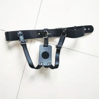 吉祥小炮成人皮革贞操内衣裤开档情趣服饰束缚调情SM另类玩具男女奴调教 女用配震动肛塞贞操裤