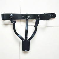 吉祥小炮成人皮革贞操内衣裤开档情趣服饰束缚调情SM另类玩具男女奴调教 女用配阳具贞操裤