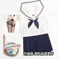 吉祥小炮情趣内衣学生制服jk诱惑服装可爱性感激情套装女超火辣SM水手服 升级版衣服套装+项圈3件套 送黑色开档丝袜 X
