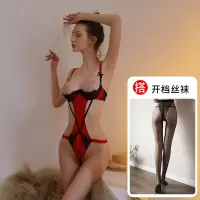 吉祥小炮情趣内衣SM激情套装制服情侣血滴子情绪调情用品睡衣夫妻 缺货[红色套餐2]连体衣+血滴子+开档丝袜 均码