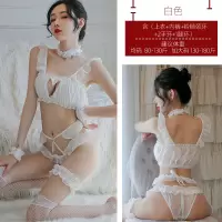 吉祥小炮性感情趣内衣jk制服诱惑超套装cosplay服装连体用品SM角色扮演 白猫女(连体衣+铃铛+手环*2+腿环)送
