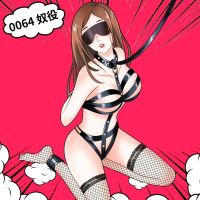 吉祥小炮性感情趣内衣女超火辣小胸激情SM睡衣捆绑制服诱惑女仆套装床上 NJ0064连体衣+血滴子 均码 [建议体重95