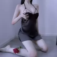 吉祥小炮情趣内衣性感睡裙大码超制服捆绑SM挑逗睡衣女心机胖MM激情套装 黑色 大码(建议170斤内)