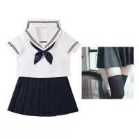 吉祥小炮情趣内衣学生制服jk诱惑服装可爱性感激情套装女超火辣SM水手服 衣服套装[送黑色日系袜] L 建议105-12