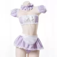 吉祥小炮圣诞节兔女郎cos制服情趣内衣性感SM女仆激情可爱衣服套装萌系 紫色套装 均码