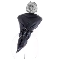 吉祥小炮SM手铐紧身全包衣服皮革束缚带后手自缚捆绑背铐拘束带单手套调教 单手套D款:双臂聚拢式均码