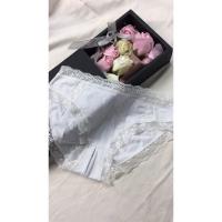 吉祥小炮SM纯棉配蕾丝女士开裆裤免脱直入大码情趣内裤内衣激情套装超服 白色 M [100-120斤]