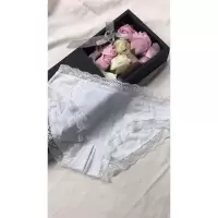 吉祥小炮SM纯棉配蕾丝女士开裆裤免脱直入大码情趣内裤内衣激情套装超服 白色 M [100-120斤]