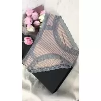 吉祥小炮SM纯棉配蕾丝女士开裆裤免脱直入大码情趣内裤内衣激情套装超服 蝦肉/灰條子 L [120-140斤]
