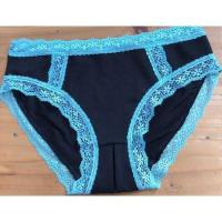 吉祥小炮SM纯棉配蕾丝女士开裆裤免脱直入大码情趣内裤内衣激情套装超服 黑+蓝蕾丝 XL [140-160斤]