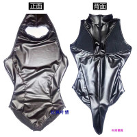 吉祥小炮情趣皮革cos拘束连体衣服紧身强制约束缚单手套男女士SM自缚捆绑 黑色 S-M码 适合体重50kg内