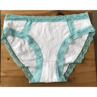 吉祥小炮SM纯棉配蕾丝女士开裆裤免脱直入大码情趣内裤内衣激情套装超服 白+蓝蕾丝 S [80-100斤]