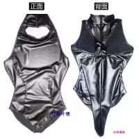 吉祥小炮情趣皮革cos拘束连体衣服紧身强制约束缚单手套男女士SM自缚捆绑 黑色 L-XL码 适合体重60kg内