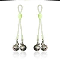 吉祥小炮奶夹胸夹情趣乳头夹子揉捏拉珠乳饰女奴饰品用品具男用调情SM刺激 L78-绿色绳子[银色铃铛]