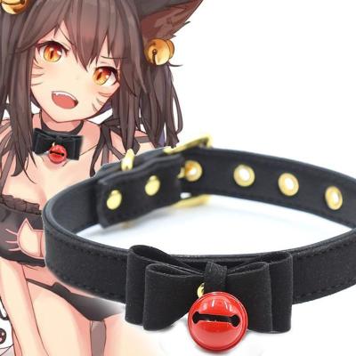 吉祥小炮成人情趣女用品性感诱惑sm蕾丝皮革蝴蝶结叮当铃铛项圈项链