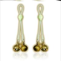 吉祥小炮奶夹胸夹情趣乳头夹子揉捏拉珠乳饰女奴饰品用品具男用调情SM刺激 H68-绿色绳子[金色铃铛]