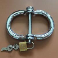 吉祥小炮另类成人用品 手镯另类情趣 调教奴金属不锈合金手铐手钏QQ铐SM05 女用小号+收纳袋