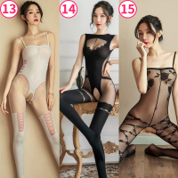 吉祥小炮情趣内衣连体开档丝袜网衣透视透明露乳SM激情套装血滴子诱惑女 13+14+15组合 均码