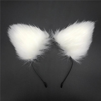 吉祥小炮兔尾巴女肛塞迷你金属后庭情趣私物成人用品SM猫耳另类性玩具性感 纯白猫耳朵头箍