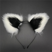 吉祥小炮兔尾巴女肛塞迷你金属后庭情趣私物成人用品SM猫耳另类性玩具性感 白+黑猫耳朵头箍