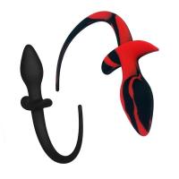 吉祥小炮肛塞尾巴 母狗情趣SM情趣可爱情趣猫硅胶后庭穿戴男 女用情趣肛栓 灵小翘后庭尾巴-黑色加狐狸尾巴