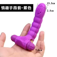 吉祥小炮指套手指套震动调情趣男用les女性专用狼牙女性自慰玩具高潮 螺纹紫