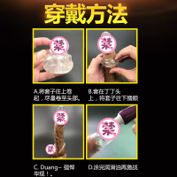 吉祥小炮情趣用具避孕套狼牙套加长加粗带刺大颗粒男用穿戴调情安全套 浅绿色