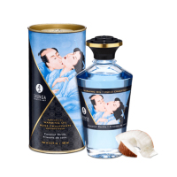 吉祥小炮春画热感按摩油情趣推油全身私处SPA胸推阴推高潮调情精油 椰香天堂(浅蓝色100ML)