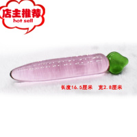 女性自慰器情趣性用品黄瓜茄子玻璃水晶透明高潮棒夫妻成人肛塞欢乐小鸟 萝卜+送润滑液+清洁湿巾手动后庭塞