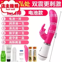 女性用品强震振动棒自慰器夫妻器超大快乐器成人专用器欢乐小鸟 嫦娥电池款送电池+润滑油+清洗液+狼牙套+套套+跳蛋震动棒