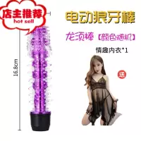 电动震振动棒跳蛋颗粒水晶套自慰女性用品情趣高潮性感欢乐小鸟 龙须棒+情趣内衣+电池双点刺激震动棒
