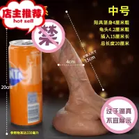 仿真迷你小号逼真肉感阳具超软硅胶超大号假阴茎特粗种马女性用品欢乐小鸟 亚洲男性尺寸中号4厘米粗15厘米长蘑菇头仿真器具