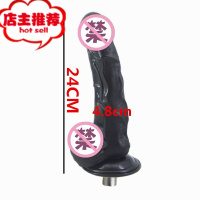 炮机配件超大超粗阳具后庭女用男用性用具三孔卡农头大号成人用品欢乐小鸟 Y14[带蛋大号黑阳具]粗4.8cm长仿真器具