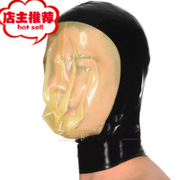 乳胶全包头套阳具口塞深喉sm套装狗奴调教男奴女奴窒息狗头套gay欢乐小鸟 乳胶:全包窒息款SM