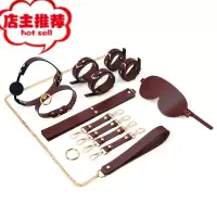 sm调教情趣床上夫妻用品黄色玩具调情捆绑道具手铐性套装欢乐小鸟 褐色SM