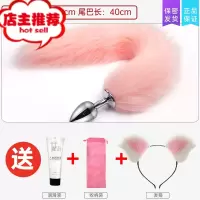 女用品调情趣肛门扩阴器性用具SM狐狸尾巴猫尾巴狗肛塞后庭新品欢乐小鸟 小号肛塞(粉色尾巴)送润滑液+收纳袋+发箍后庭塞