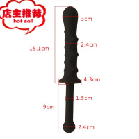 硅胶手持双头可用式G点后庭按摩器男女通用大号自慰器肛塞扩肛SM欢乐小鸟 黑(手持双头狼牙棒)电动后庭塞