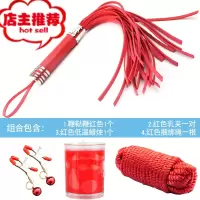 情趣玩具调情另类SM小皮鞭子女打人屁屁男奴用品床上调教欢乐小鸟 G301鞭鞑鞭-红色+红乳夹+红蜡烛+红绳皮鞭手拍