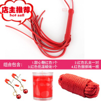 情趣玩具调情另类SM小皮鞭子女打人屁屁男奴用品床上调教欢乐小鸟 G304甜心鞭子-红色+红乳夹+红蜡烛+红绳皮鞭手拍