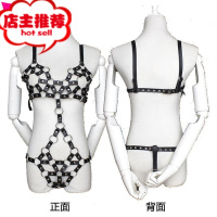 成人情趣性用品SM身体束缚皮革捆绑带绑绳衣皮带情趣内衣女式露胸欢乐小鸟 E款胶带绳子