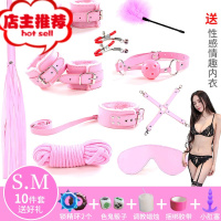 调情趣spa用品sm捆绑绳手铐皮鞭性玩具成人调教私密用具工具道具欢乐小鸟 粉色十件套+情趣内衣+捆绑胶带+低温蜡胶带绳子