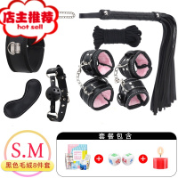 成入调情趣sm性用品夫妻黄色助爱工具项圈手铐口球鞭子玩具欢乐小鸟 黑色毛绒8件套 +[情趣礼包+蜡烛+骰子]其他SM用品