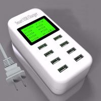 苹果安卓手机通用多功能USB多口8孔智能万能快充电头充电器排插座|8口8A二代实时充电器