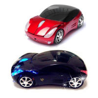 有线鼠标无线七彩发光锂电池可充电2.4G法拉利跑车创意笔记本鼠标