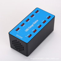 多口usb充电器工作室 手机快充头多孔苹果安卓通用插头插座10口|10口全2A