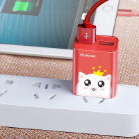 羽博iPhone冲充电器头6s苹果7数据线头手机2a平板插头多口usb通用华为|红色瞄女王[2.1A双口快充版充电提速]