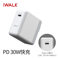 iWALK捷豹充18W快速充电器苹果PD快充30W冲iphone11pro/8p手机xr/XSm|白色[PD30W快充]
